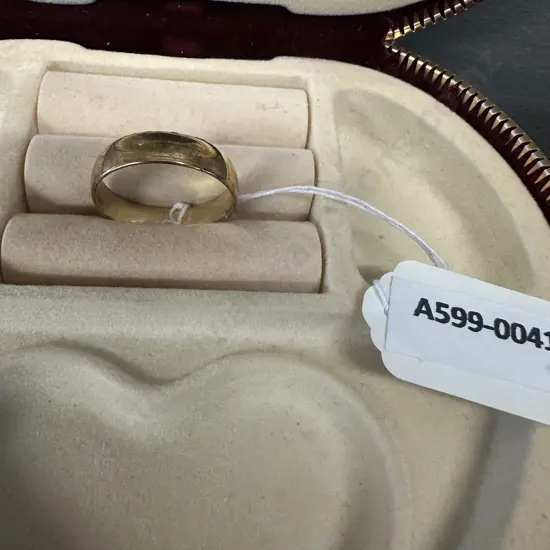 Gold Wedding Band Stamped 375