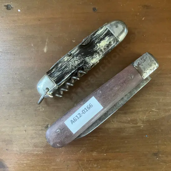 Vintage 'Richardz' Solingen Germany Pocket Knife With Whale Mark On Tang With Another German Made Pocket Knife