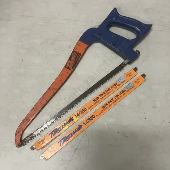 Vintage Levin Sawmakers (NZ) Bush Mate Timbersaw With Two Extra Blades
