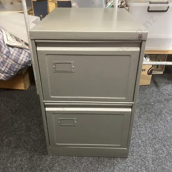 Vintage Steel 2 Drawer Filing Cabinet