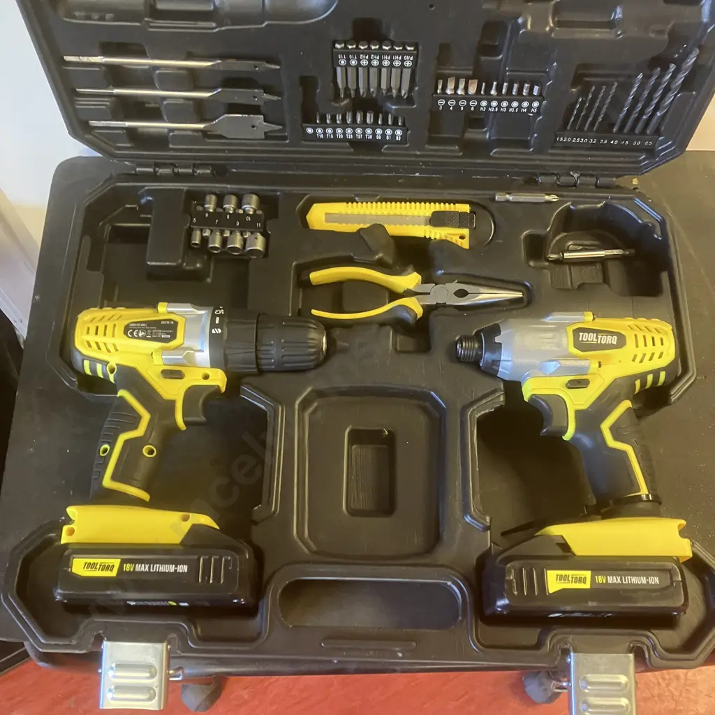 Tool Torq 18V 2 Pack Drill & Impact With Batteries (No Charger) Image 1++