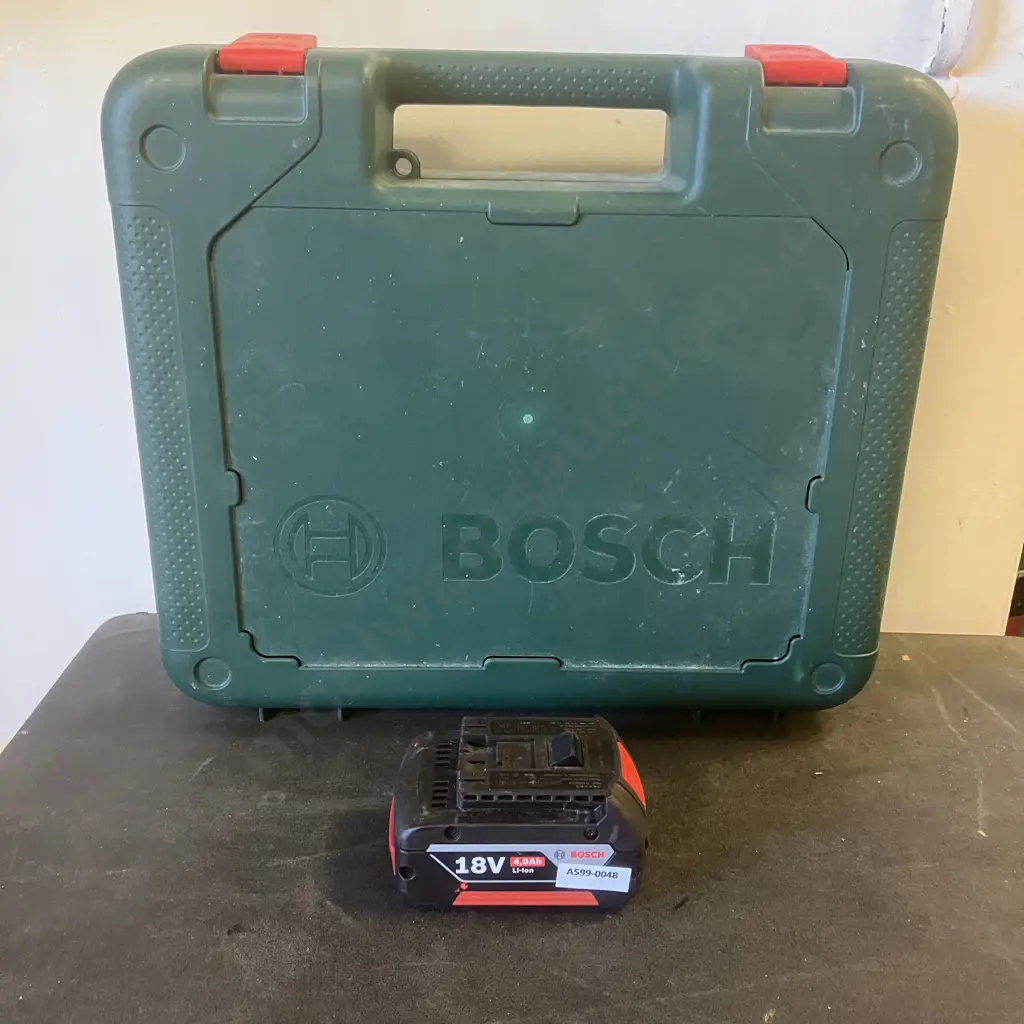 Bosch 18V 4.0Ah  Battery, Green Bosch Tool Case Image 1++