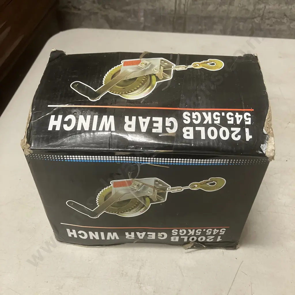 1200LB Gear Winch, Unused With Original Box Image 1++