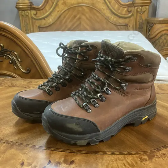 Kathmandu Tiber Waterproof Hiking Boots Chestnut / Icon Green Size UK9