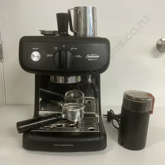 Sunbeam Mini Barista EM4300K With Bodum Grinder