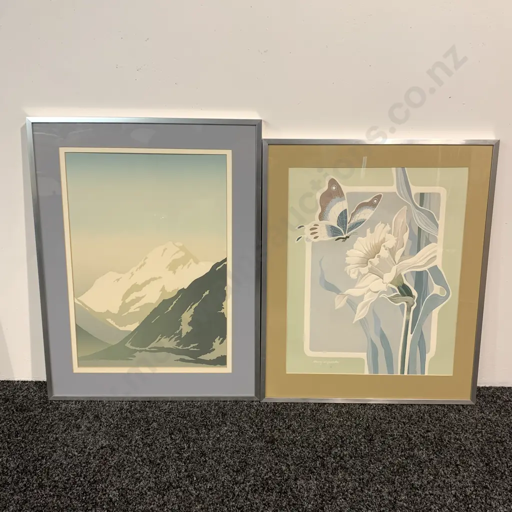 Pair of Framed and Glazed Artworks. One by Harry Wysocki + 1 other Image 1++