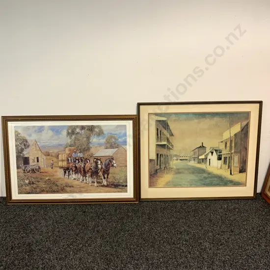 Pair of Framed and Glazed Prints - Pioneer era, one titled Heading Out by Craig Taylor + one other