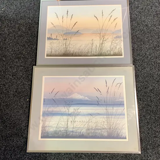 Pair of Framed and Glazed Prints by Jeane Duffey, Bounday Bay and Islands in the Sound