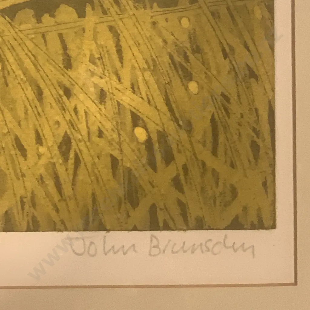Limited Edition Framed and Glazed Artwork of Stradbroke Church by John Brunsdon numbered 26/125 Image 1++