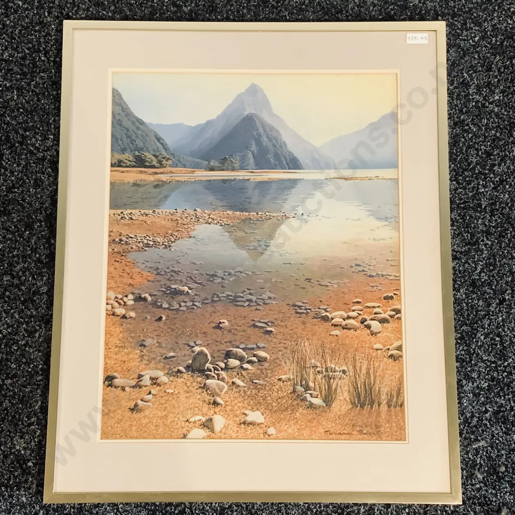 Framed and Glazed Print of Lake Bed signed and numbered Bullock 61/650 Image 1++