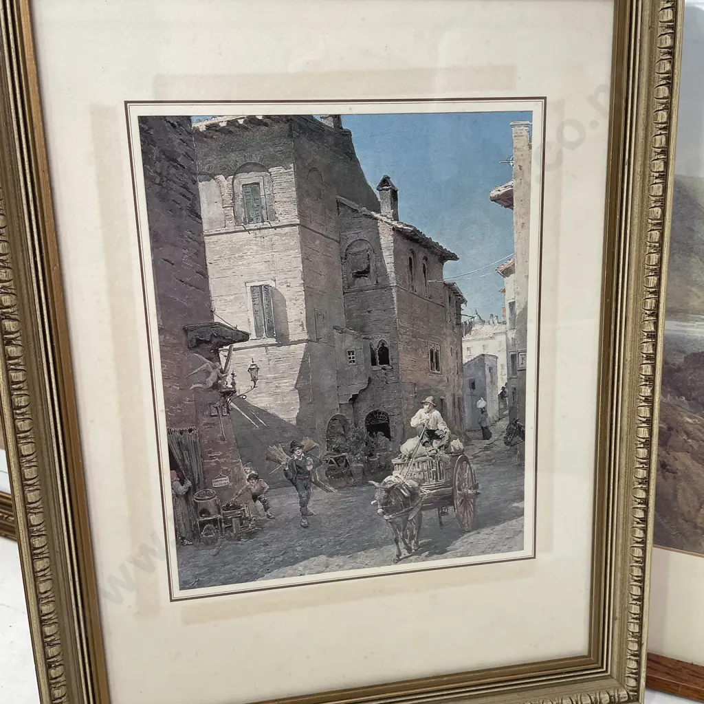 Vintage Wooden Framed and Glazed Print, Mt Earnslaw 1878 by Nicholas Chevalier, 67 x 48cm, Image 1++
