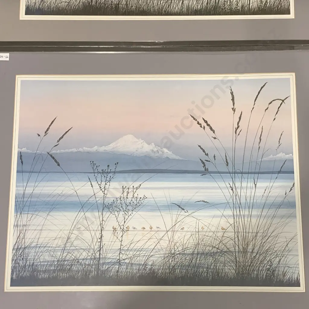 Pair of Framed and Glazed Prints by Jeane Duffey, Bounday Bay and Islands in the Sound Image 1++