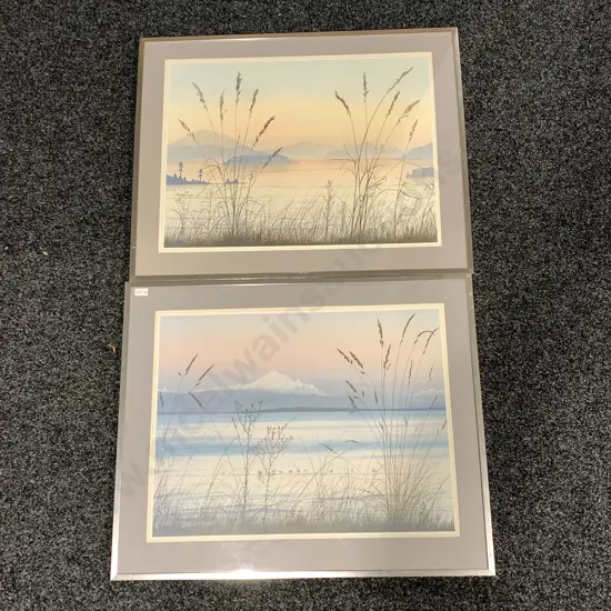 Pair of Framed and Glazed Prints by Jeane Duffey, Bounday Bay and Islands in the Sound