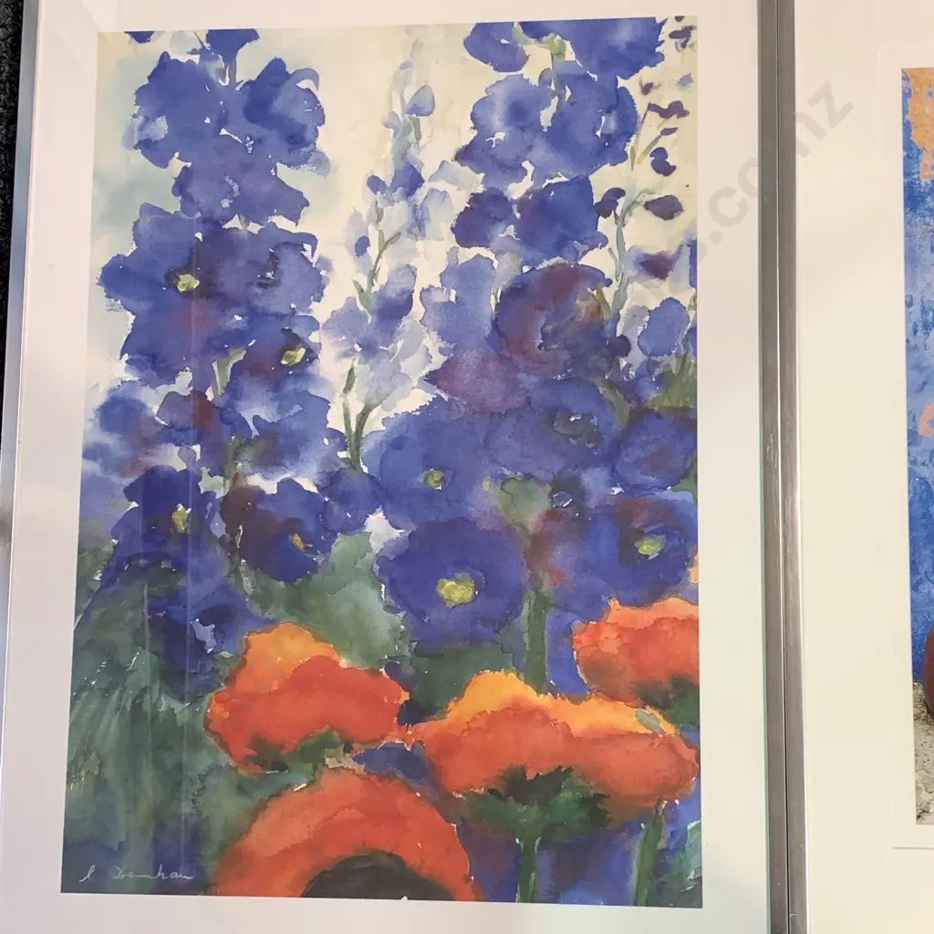 Pair of Glazed and Framed Artworks Image 1++