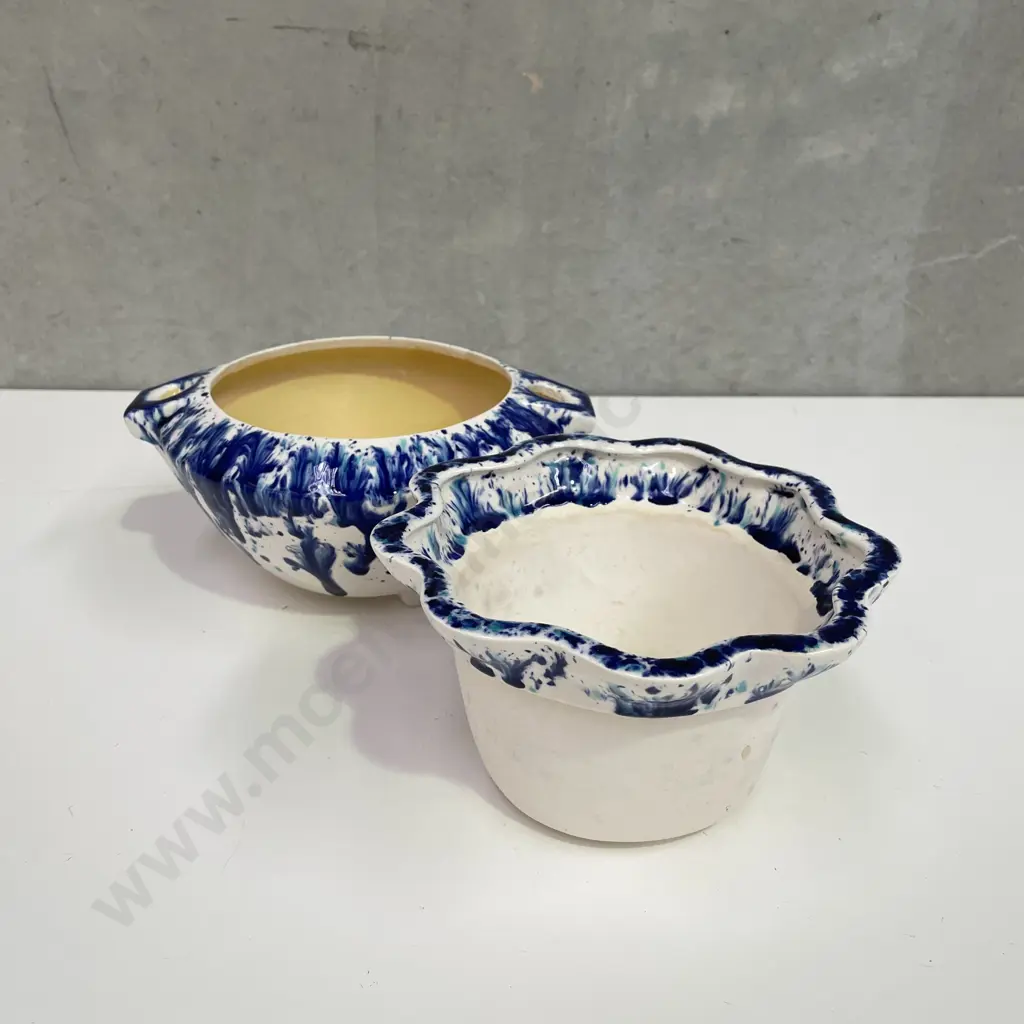 Flow Blue African Lily 2 piece Plant Pot Image 1++