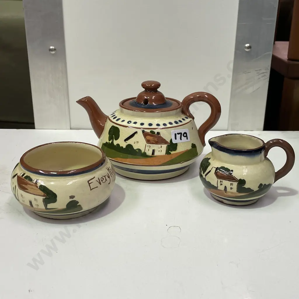 Devon Mottoware 3 piece Teaset Image 1++
