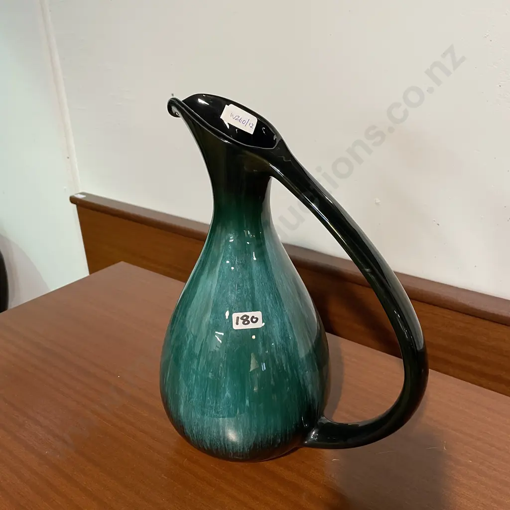 Large Mid Century Shaped Blue Mountain Jug H33cm Image 1++