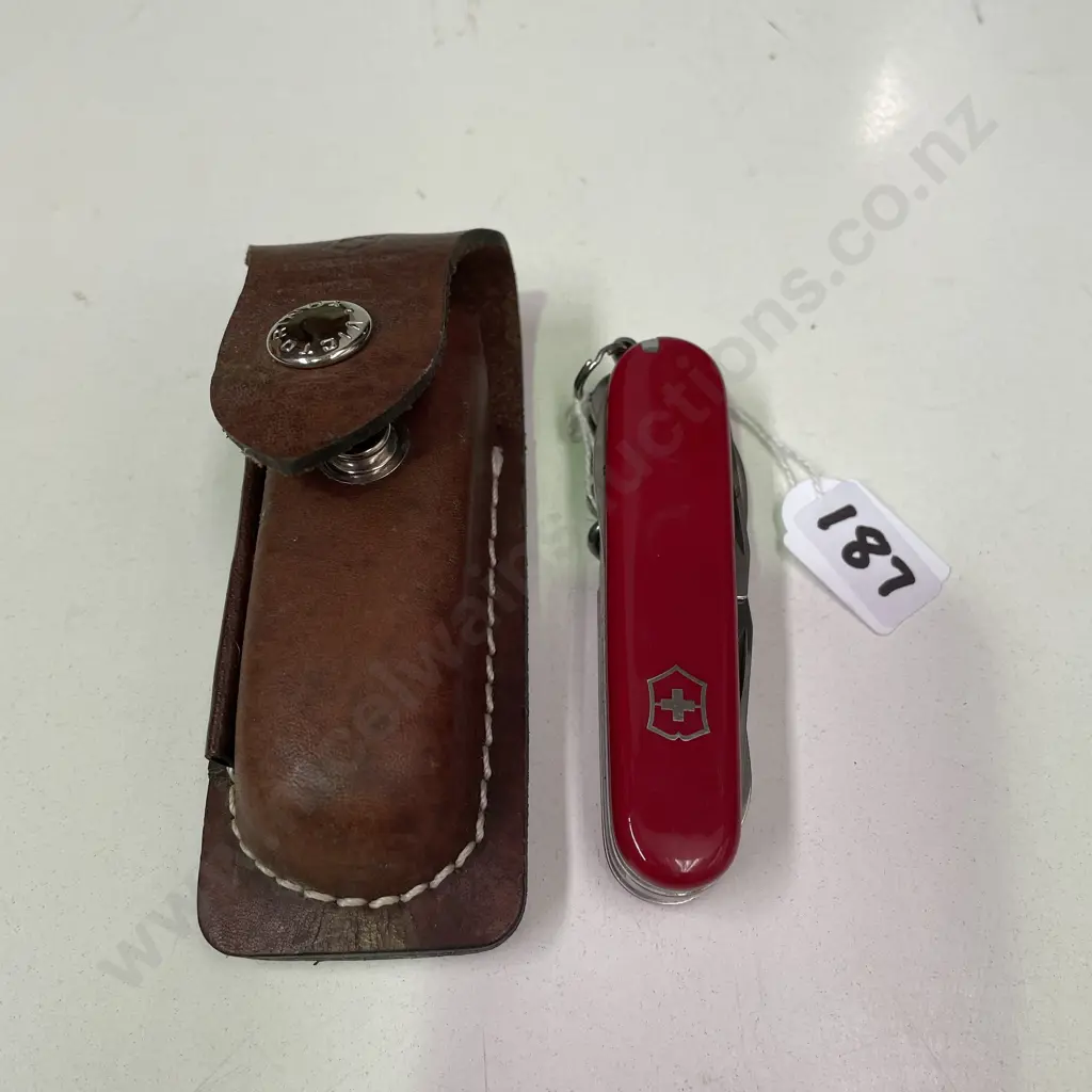 Vintage Victorinox Swiss Army Knife in Original Leather pouch Image 1++