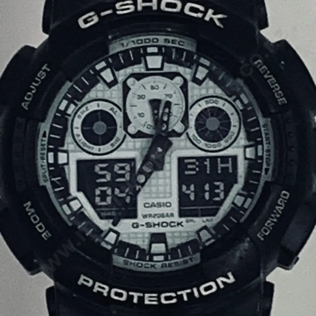 Mens G-Shock Watch - Model GA100BW Image 1++