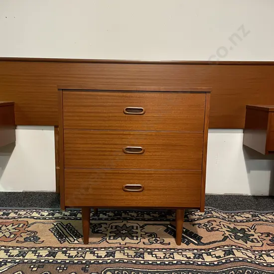 Mid Century 3 drawer Lowboy. H69 W60 D40cm