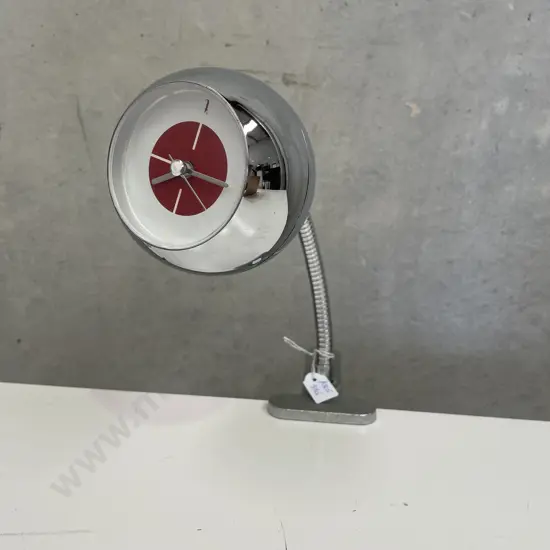 Cool Mid Century Eye Ball Clock with flexible arm and desk/headboard attachment