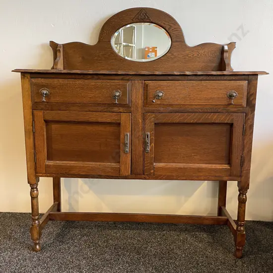Antique Arts and Crafts Solid Oak Buffet/Sideboard