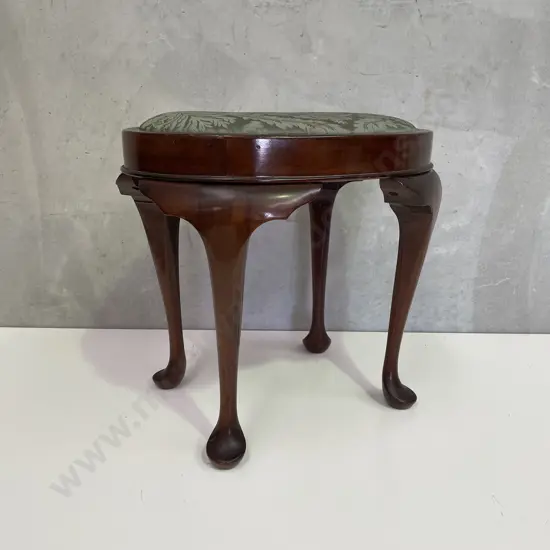 Vintage Solid Mahogany Bedroom Stool. H44cm Seat 34 x 47cm