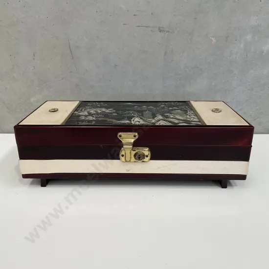 Vintage Asian Scene Musical Jewellery Box