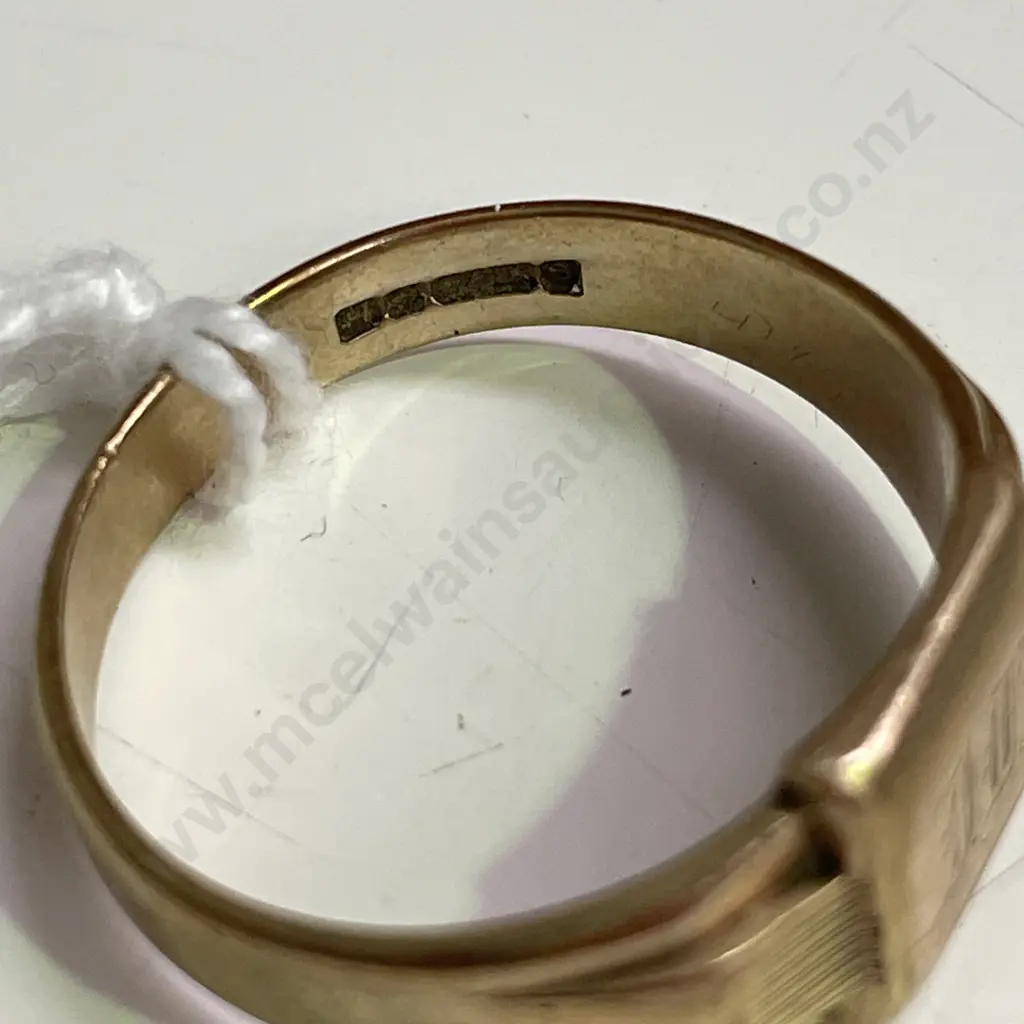 Vintage Hallmarked Gold Mans Ring. H G & S with further hallmarks Image 1++