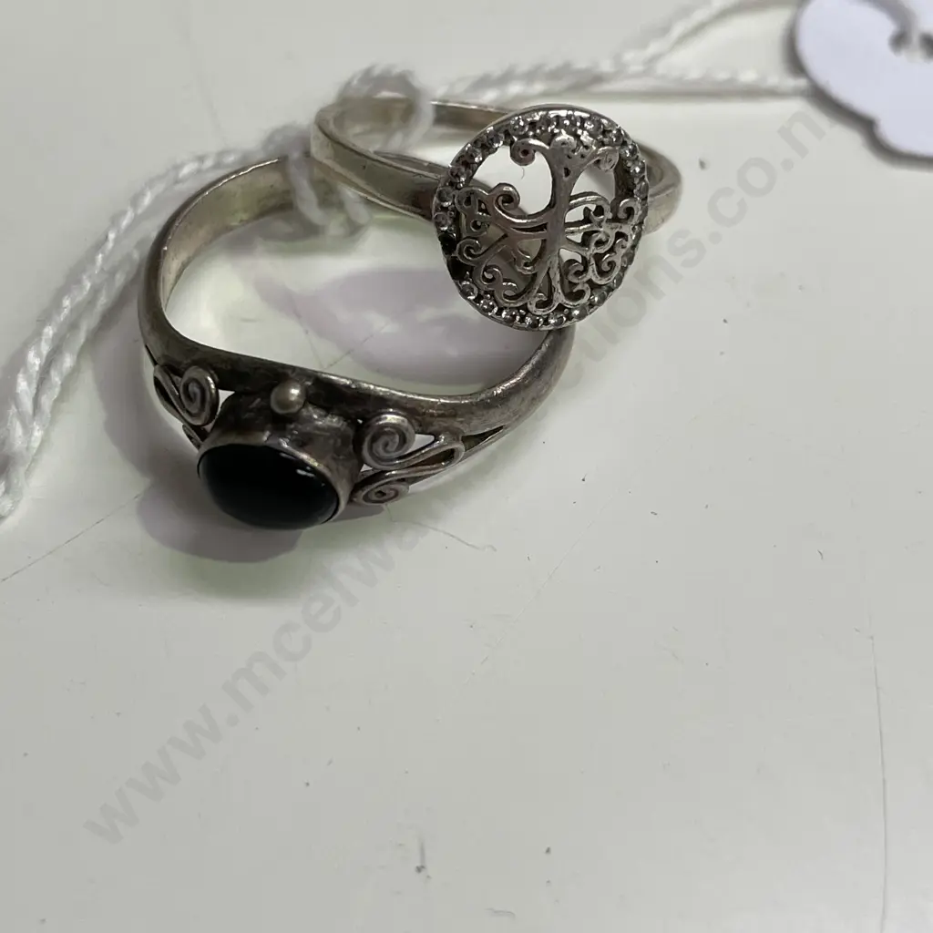 Two Sterling Silver Rings Image 1++
