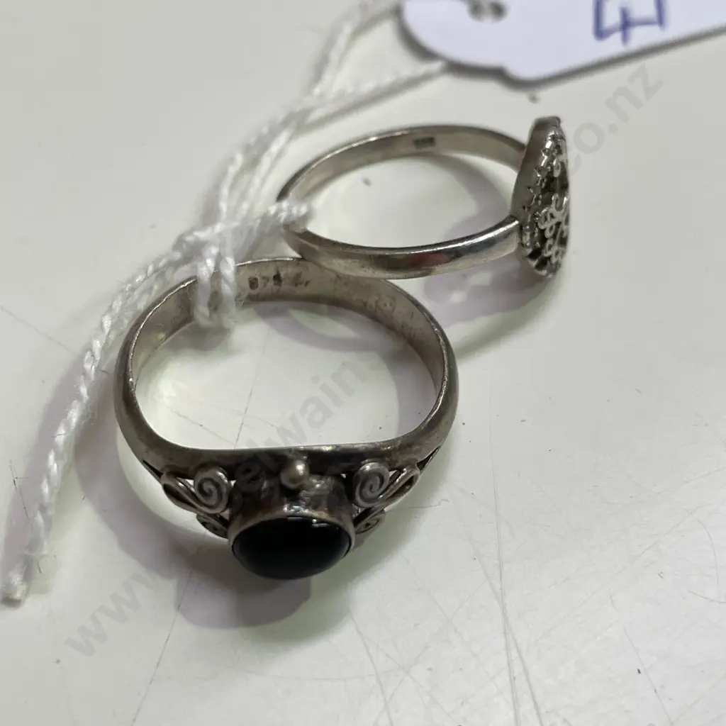 Two Sterling Silver Rings Image 1++