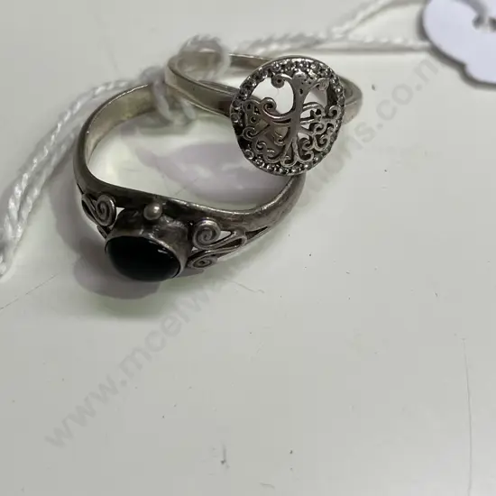 Two Sterling Silver Rings