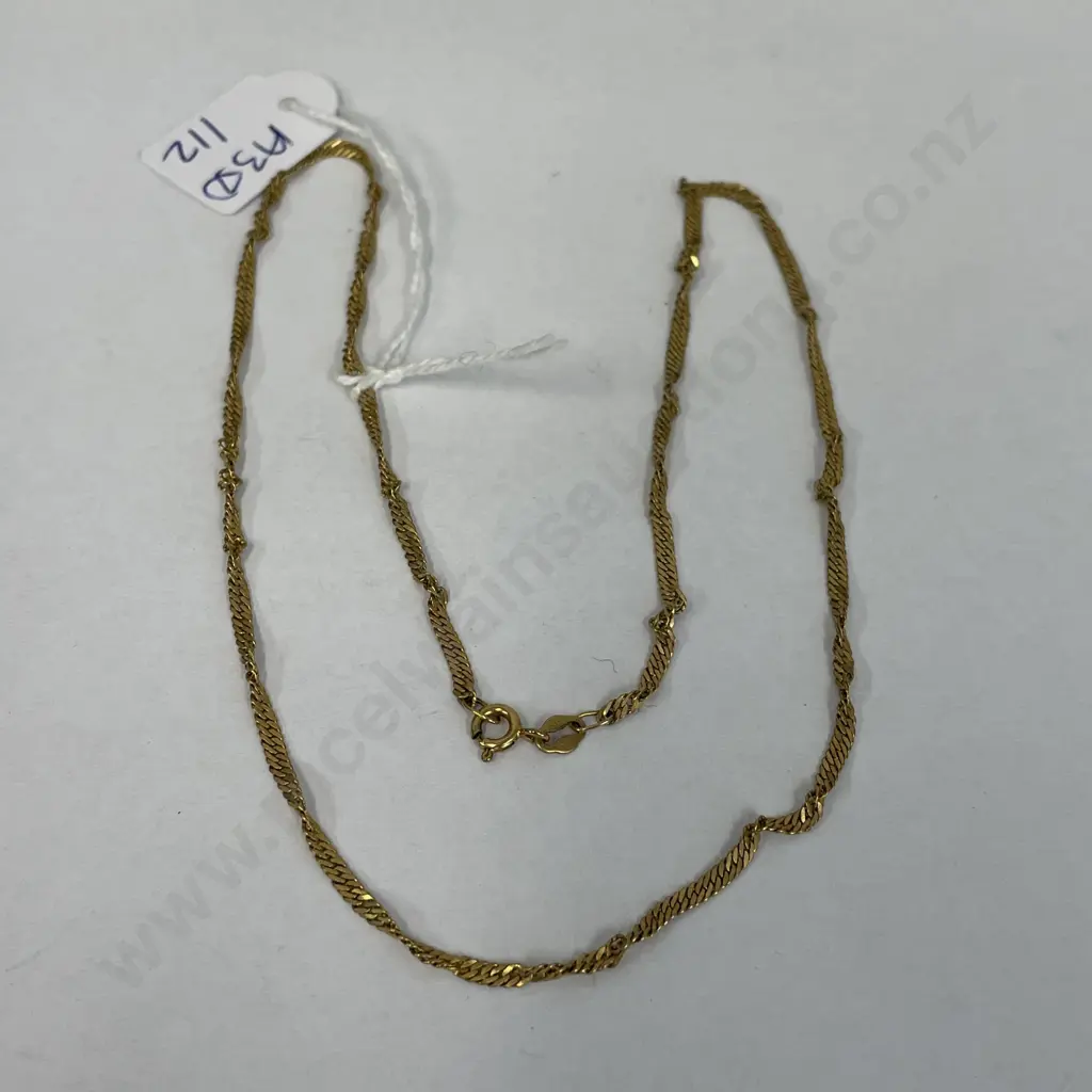 9ct Gold Chain. Stamped 375. L50cm Image 1++