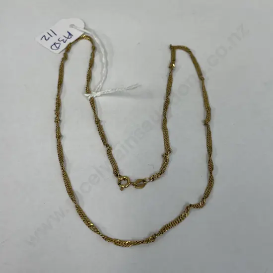 9ct Gold Chain. Stamped 375. L50cm