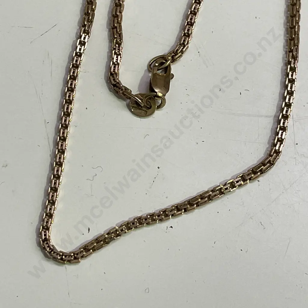 9ct Gold Necklace. Stamped 375. L58cm Image 1++