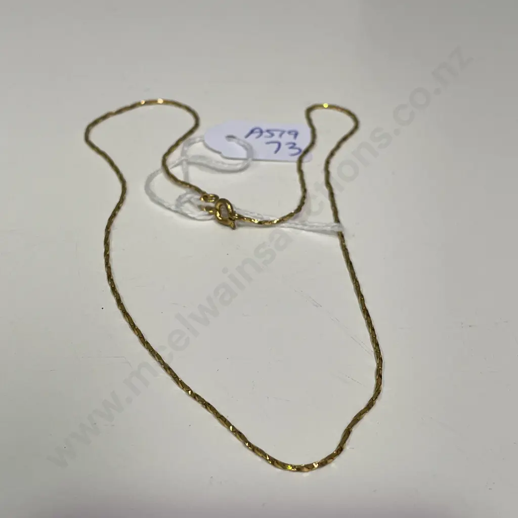 Fine Gold Coloured Chain. Stamped Image 1++