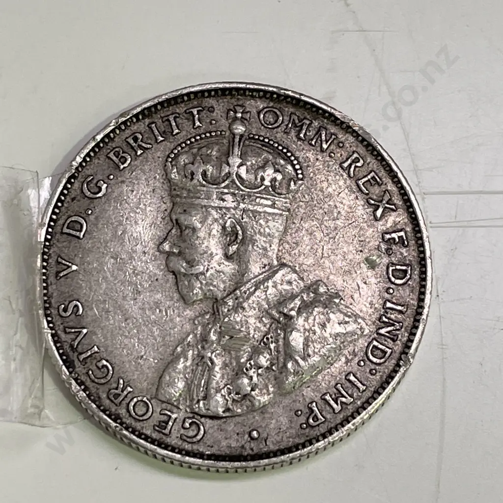 Silver One Florin Two Shilling Coin, 1935 Image 1++