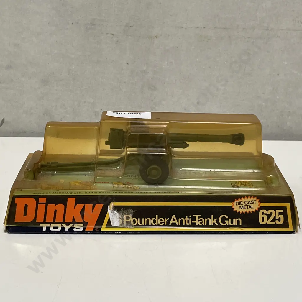 Vintage Dinky Diecast Anti-Tank Gun. 625. Boxed Image 1++