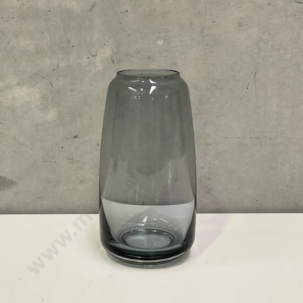 Mid Century Lyngby Danish Art Smoke Glass Vase. H23cm Image 1++