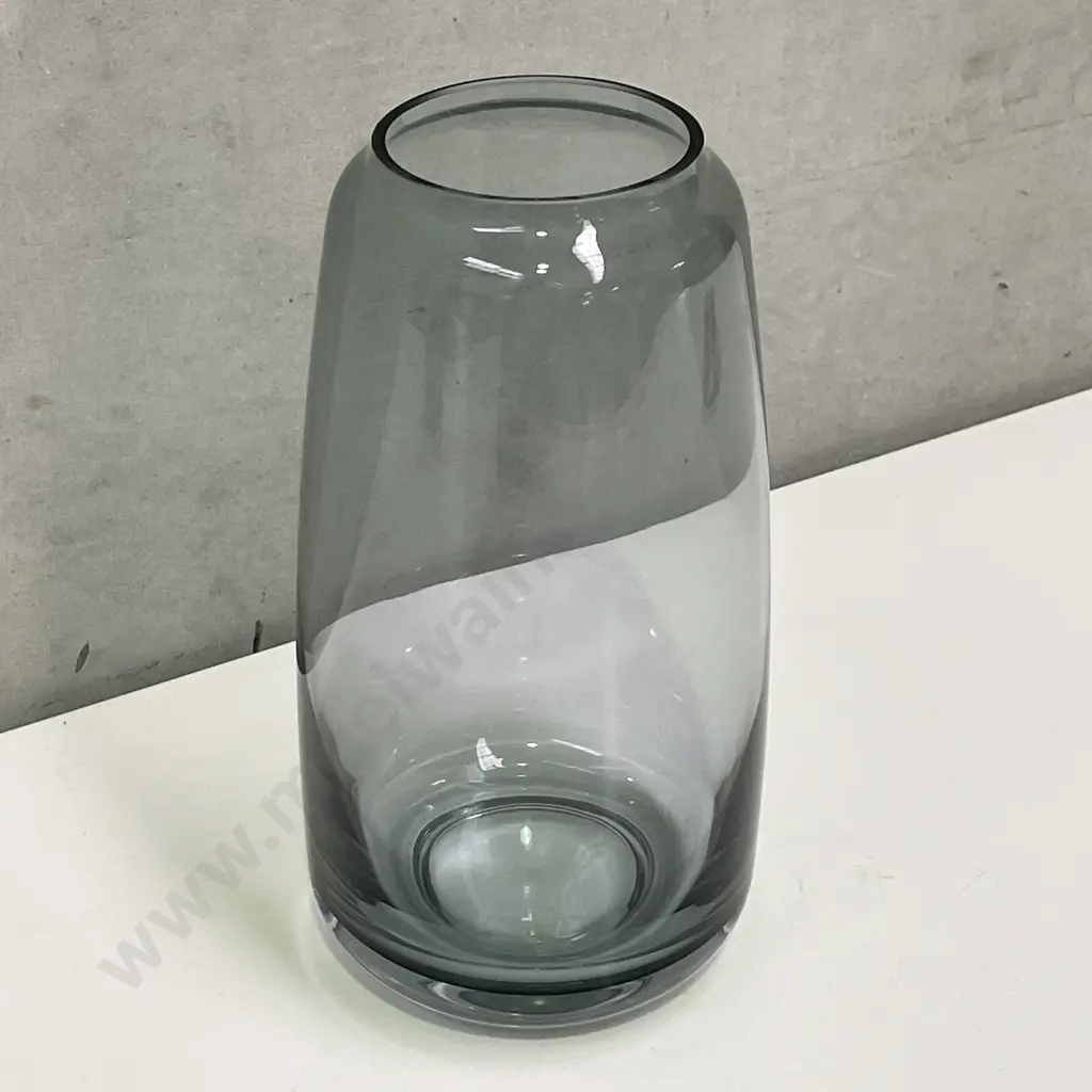 Mid Century Lyngby Danish Art Smoke Glass Vase. H23cm Image 1++