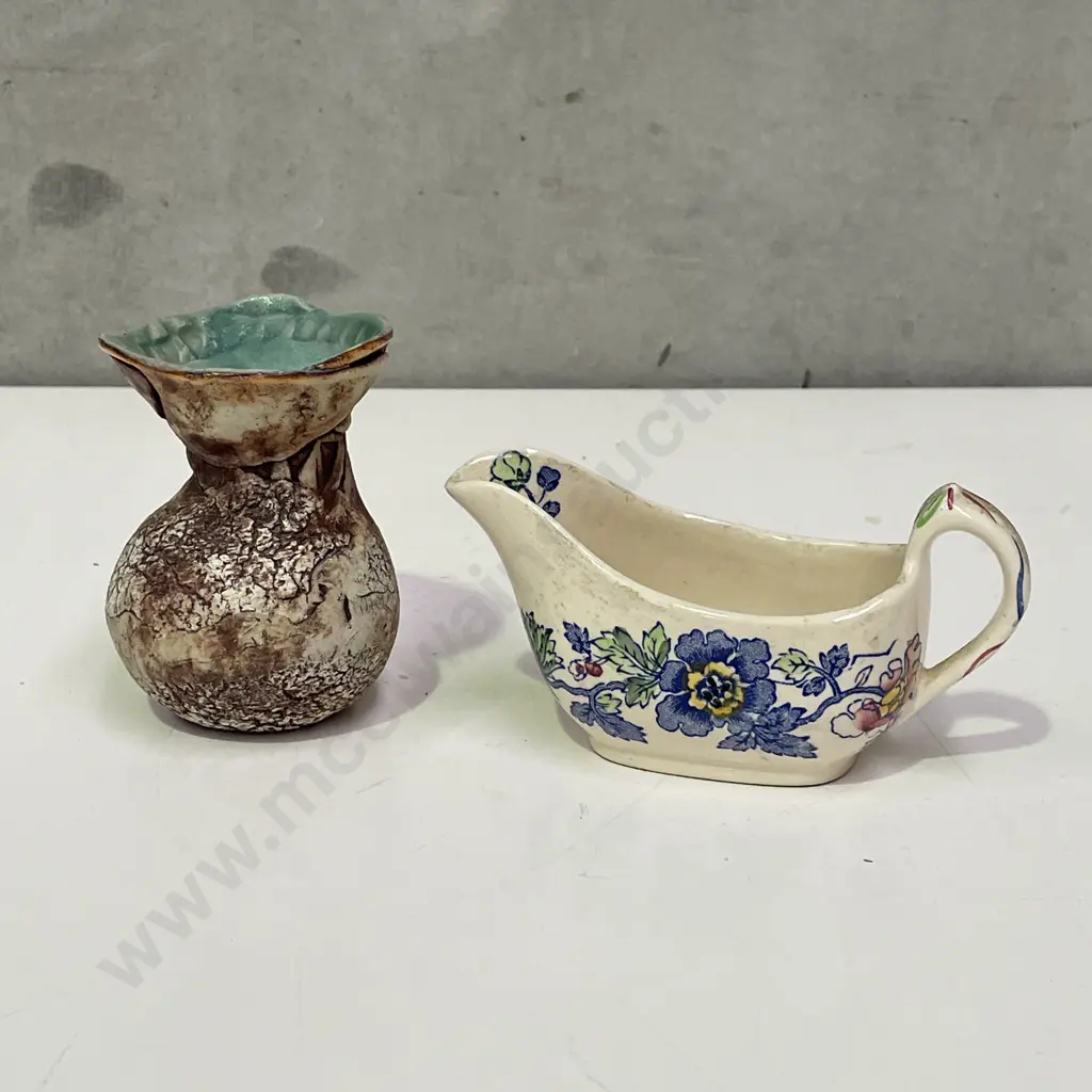 Masons Strathmore Jug with NZ Pottery organic form vase Image 1++