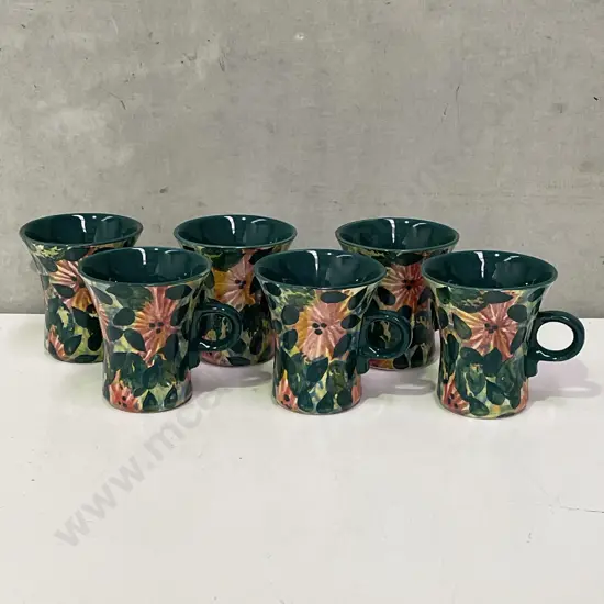 Set of 6 Steiner NZ Pottery Coffee Mugs