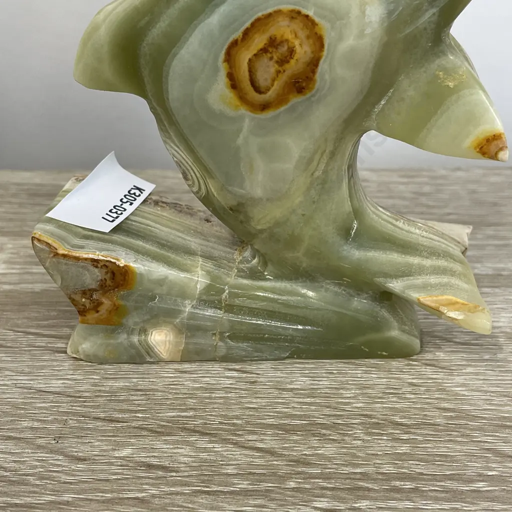 Marble figurine of 2 fish. H14cm Image 1++