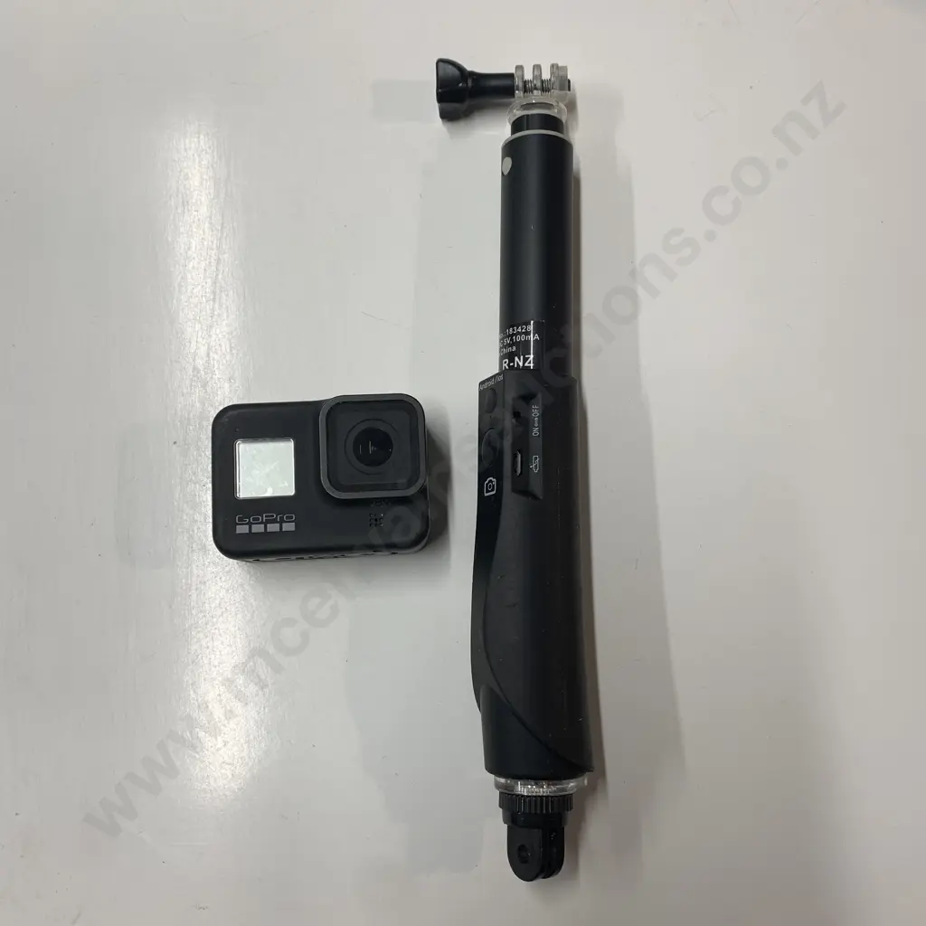 GoPro 8 Black with Endeavour Bluetooth Selfie Stick with Built-in Remote Model 183428 Image 1++