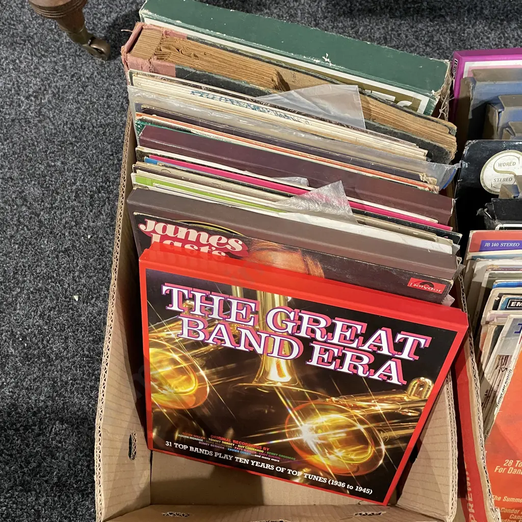 Box of Assorted Records incl boxed sets and Jazz Image 1++