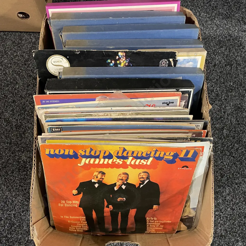 Box of Assorted Records incl boxed sets and Jazz Image 1++