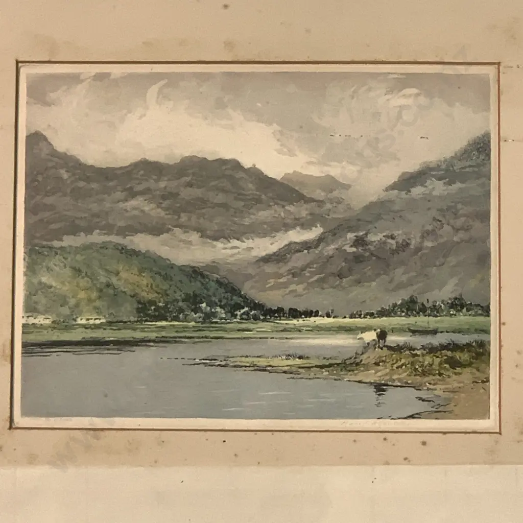 Artworks: Lithograph by Henry Rushbury (UK 1889-1968), With Signed Watercolour and Original City Scape by AL Wong Image 1++