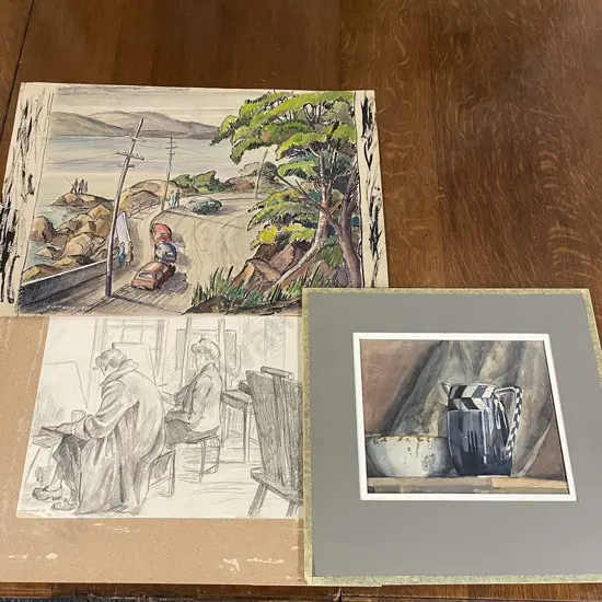 Assortment of early unframed original Artworks by George Packwood (1916-1991) 