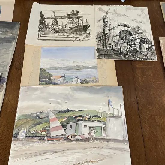 Assortment of early unframed original Artworks by George Packwood (1916-1991) 