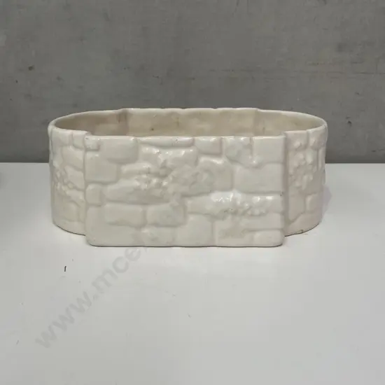 Shorter and Son Creamware Trough Vase, H8, 22 x 24cm